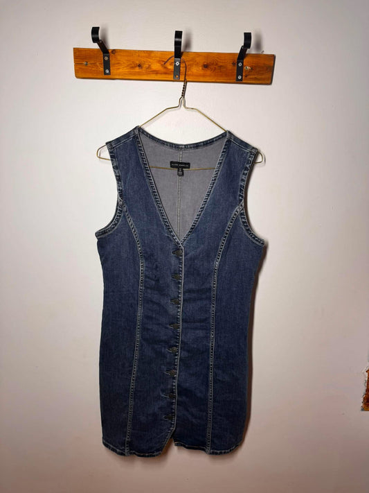 Silver Jeans Co. Denim Button-Front Mini Dress | Size M